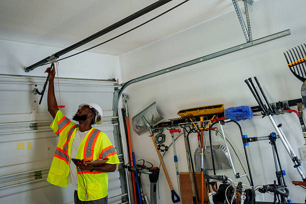 Professional Garage Door Panel Replacement technician working in Suamico, WI